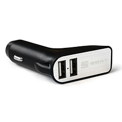 Seat 000087629B Chargeur USB Double avec Coupe-Ceinture et Adaptateur de Chargement Multitool Noir