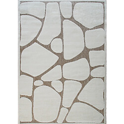 Thedecofactory NEW AGE ICEBERG - Tapis moderne motif iceberg en relief crème 120x170 