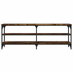 Maison Chic Meuble TV scandinave - Banc TV pour salon chêne fumé 140x30x50 cm bois d'ingénierie -MN30484 pas cher