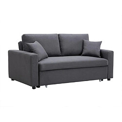 Vente-Unique Canapé 3 places convertible en tissu INIZOR - Anthracite 