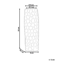 Avis Beliani Vase à fleurs CALAKMUL fait à la main Métal 32 cm Argenté
