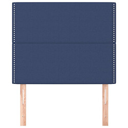 Avis Maison Chic Lot de 2 Têtes de lit design Bleu pour chambre - Décoration de lit 80x5x78/88 cm Tissu -MN47483