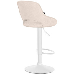 Non Tabouret de bar Milet tissu blanc pas cher