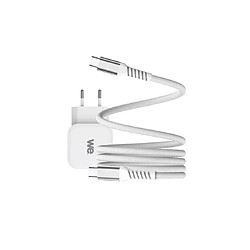 We Bundle chargeur 1 port USB-C 20W + câble USB-C/USB-C blanc