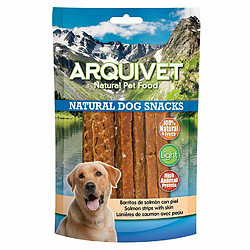 ARQUIVET Lanières de saumon avec peau 100 g - collations de chiens naturels - nourriture pour chiens