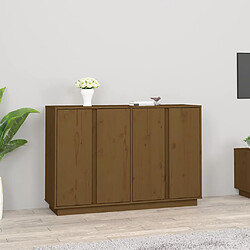 vidaXL Buffet Marron miel 120x35x80 cm Bois massif de pin