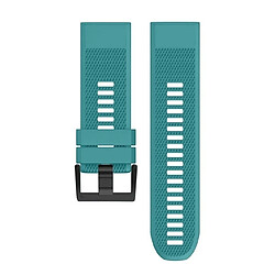 Wewoo Bracelet pour montre connectée Dragonne rapide en silicone amovible Fenix 5 22mm Bleu Vert