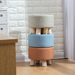 Avis Wewoo Mode créatif petit tabouret salon maison petite chaise en bois massif bleu