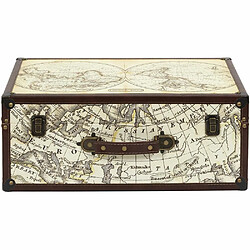 Avis The Home Deco Factory Set de 2 malles en bois Mappemonde.