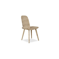 ICONIK INTERIOR Chaise de salle à manger en bois - Style scandinave - Berd Bois naturel pas cher