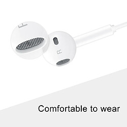 Wewoo Ecouteurs intra-auriculaires avec micro-casque, pour Huawei P20 Series, série Mate 10 blanc