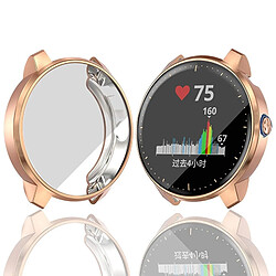 Wewoo Boîtier de montre Pour étui de protection TPU Garmin Vivoactive 3 Music Version or rose