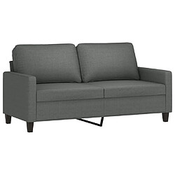 Maison Chic Canapé à 2 places,Sofa de Salon,Canapé droit Gris foncé 140 cm Tissu -GKD220510