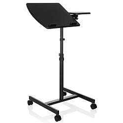 Hjh Office Table haute/Support ordinateur portable à rouleaux VM-SL noir