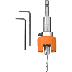 KWB Mèches à bois dur HSS-M2 avec butée de profondeur réglable et fraise à encastrer - 512006