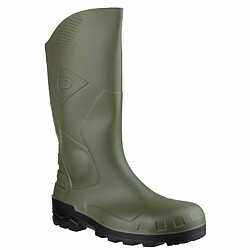 Dunlop Grün/Schwarzer Devon Full Safety Gummistiefel