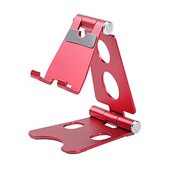 Wewoo Support pour tablette de bureau mobile en alliage d'aluminium ROOSTAND R2 à double pliage paresseuxtaille 6.4x7x9cm Rose rouge