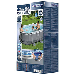 Bestway Piscine hors sol Power Steel Ovale 305x200x84 cm pas cher