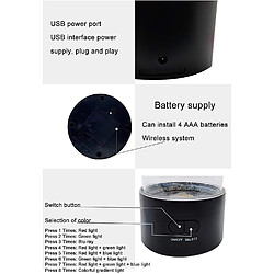 Avis Universal Lampe USB pour aquarium de méduse avec 7 niveaux d'énergie de changement de couleur(Le noir)