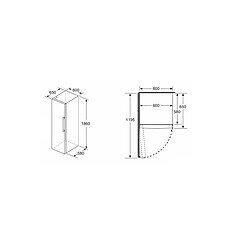 Réfrigérateur 1 porte intégrable à glissière 346l - KSV36VLDP - BOSCH pas cher