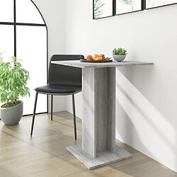 vidaXL Table de bistro Sonoma gris 60x60x75 cm Bois d'ingénierie