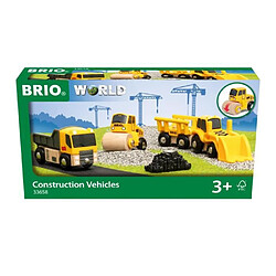 Brio World Coffret de 3 engins de chantier - Accessoire pour circuit de train en bois - Ravensburger - Mixte des 3 ans - 33658