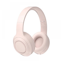 General Casque Bluetooth sur l'oreille 65h de lecture et 6 modes de musique Eq Casque sans fil avec microphone, casque Hifi stéréo pliable léger, bureau à domicile.(rose) 