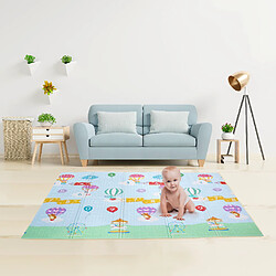 Teamson Kids Tapis de jeu d’éveil pliable pour enfant bébé double face 2 en 1 Hot Air Balloons Fantasy Fields PS-PM002