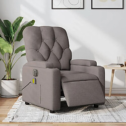 Maison Chic Fauteuil Relax pour salon, Fauteuil de massage inclinable électrique Taupe Tissu -GKD69094