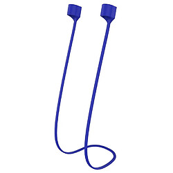 Wewoo Lanière en silicone magnétique pour casque Anti perte Bluetooth sans fil Apple AirPods 1/2 bleu