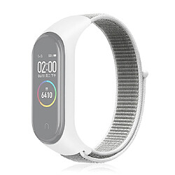 Wewoo Bracelet pour montre connectée de tissé en nylon avec Xiaomi Mi Band 3/4 Blanc 