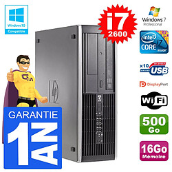 PC HP 6200 SFF Intel i7-2600 RAM 16Go Disque 500Go Graveur DVD Wifi W7 · Occasion 