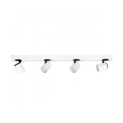 Luminaire Center Spot moderne Elvira Blanc sable, noir sablé en aluminum