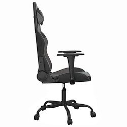 Acheter Maison Chic Chaise Gaming | Chaise de jeu de massage Ergonomique | Chaises de Bureau Noir et gris Similicuir -GKD61866