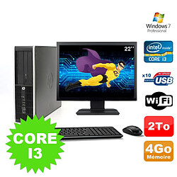 Lot PC HP Compaq Elite 8100 SFF Core I3-530 4Go 2000Go DVD WIFI W7 + Ecran 22" · Occasion 