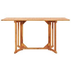 vidaXL Table pliable de jardin papillon 150x90x75 cm Bois teck solide