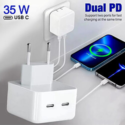 Avis Visiodirect Chargeur Rapide 35W Double USB C + 2 Câbles USB C vers Lighting pour iPad Air 3 2019 / iPad Air 2019 10.5" Couleur Blanc -