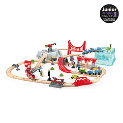 Hape Set de train urbain dans boîte de rangement