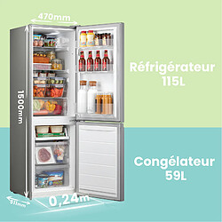 Réfrigérateur Combiné - COMFEE - RCB169DS3 - Low Frost - 174L (115+59)