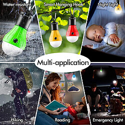 BESTA Lampe de Tente Portable LED Tente Lumière 4 Packs Clip Crochet Hurricane Lumières d'Urgence LED Camping Ampoule Tente de Camping Lanterne Ampoule Équipement de Camping pour Camping Randonnée Sac à Dos Panne de Pêche pas cher