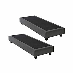 Acheter Mes Ensemble matelas 160x200 + sommier + tête de lit gris CONFORTLUXE