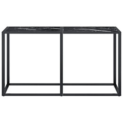 Avis Maison Chic Table console | Meuble d'entrée | Table d'appoint Marbre noir 140x35x75,5 cm Verre trempé -GKD52918