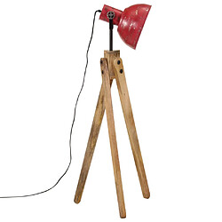 Avis vidaXL Lampadaire 25 W rouge délavé 45x45x120 cm E27