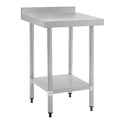 Table Inox avec Dosseret - Gamme 600 - Vogue pas cher