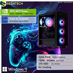 Sedatech PC Gamer • Intel i9-11900KF • RTX4070 Super • 32Go RAM • 2To SSD M.2 • Windows 11