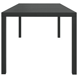 Avis Maison Chic Table de jardin | Table d'extérieur Noir 185 x 90 x 74 cm Aluminium et WPC -GKD28696