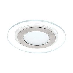 EGLO Downlight Encastré Extérieur Led Blanc, Nickel Satiné