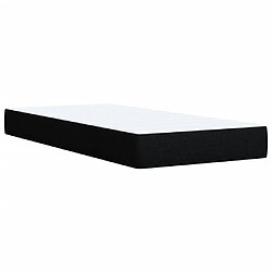 Vidaxl Sommier à lattes de lit avec matelas Noir 90x190 cm Tissu pas cher