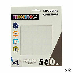 Pincello Étiquettes adhésives Blanc 12 x 18 mm Rectangulaire (12 Unités)