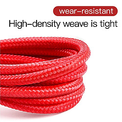 Avis Wewoo Câble USB 1.5A 2m Nylon Weave pour Lightning, iPhone X / 8 & 8 Plus / 7 & 7 Plus / 6 & 6s & 6 Plus & 6s Plus / iPad Rouge